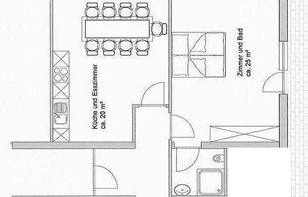 Skizze Appartement "Panorama klein" - Adls2 Apartment - Gries