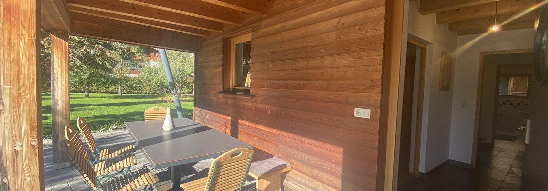 outdoor dinign place, terrace - Chalet Ida - Haiming