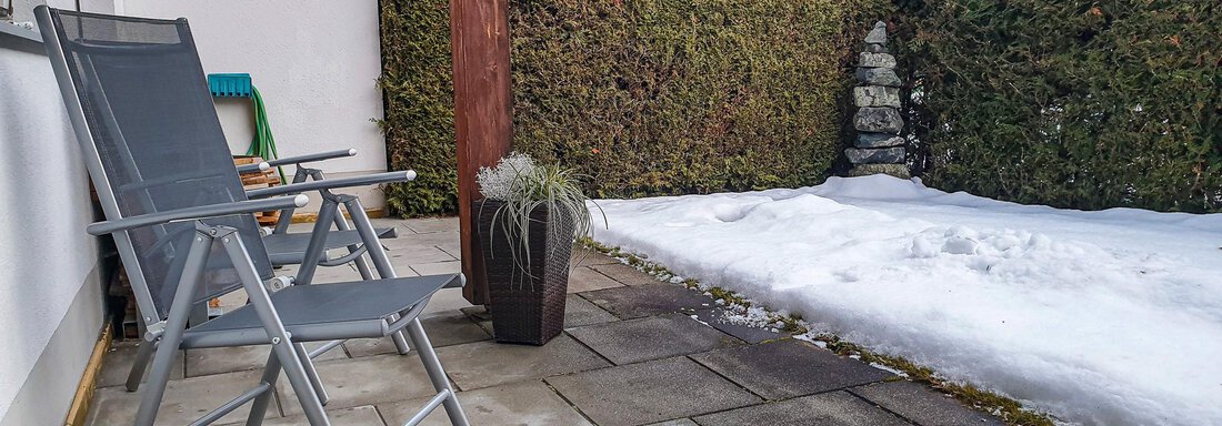 Terrasse im Winter - Apart Hoher Kogel - Huben