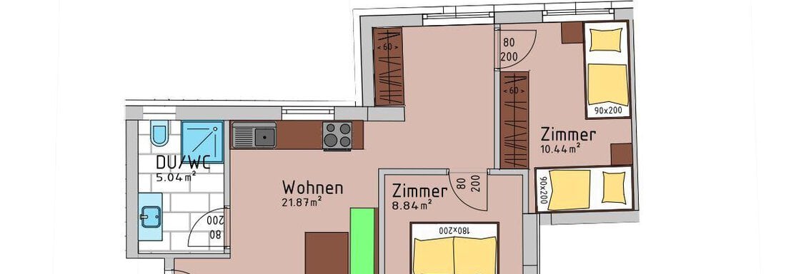 Skizze UG - Gästehaus Huben - Huben