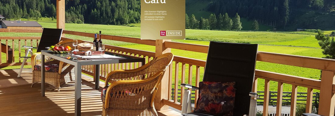 Terasse mit Summercard Kopie - Haus Anna - Huben