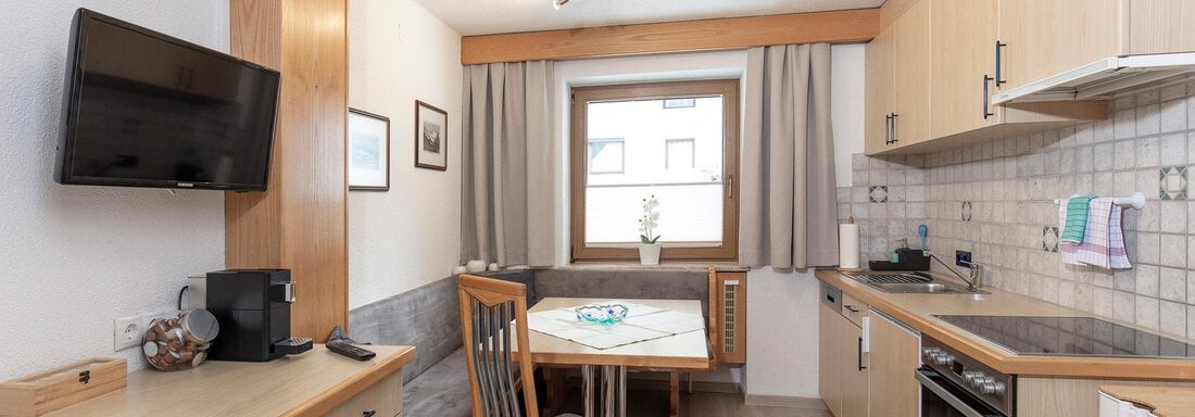 App 1 Küche - Appartement Rosengarten - Längenfeld