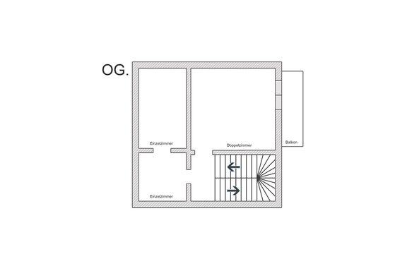 Skizze 1 Obergeschoß - Appartement Trujen - Längenfeld