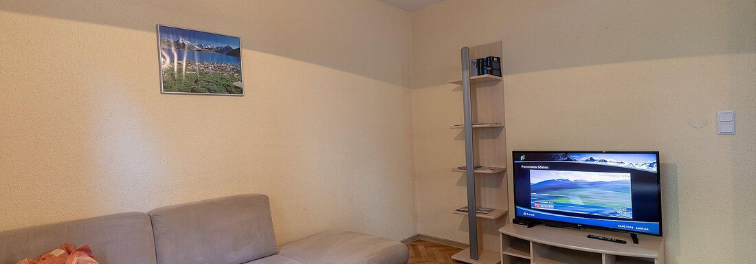 Wohnbereich mit TV im Erdgeschoss - Ferienhaus Schöpf - Längenfeld