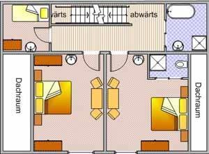 skizze Dachgeschoss - Ferienhaus St. Lucas - Längenfeld