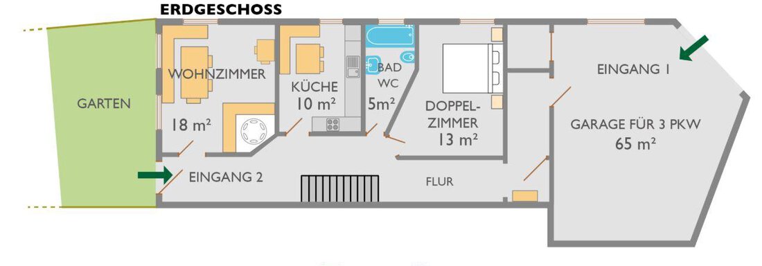 Skizze EG - Ferienhaus Volgger - Längenfeld