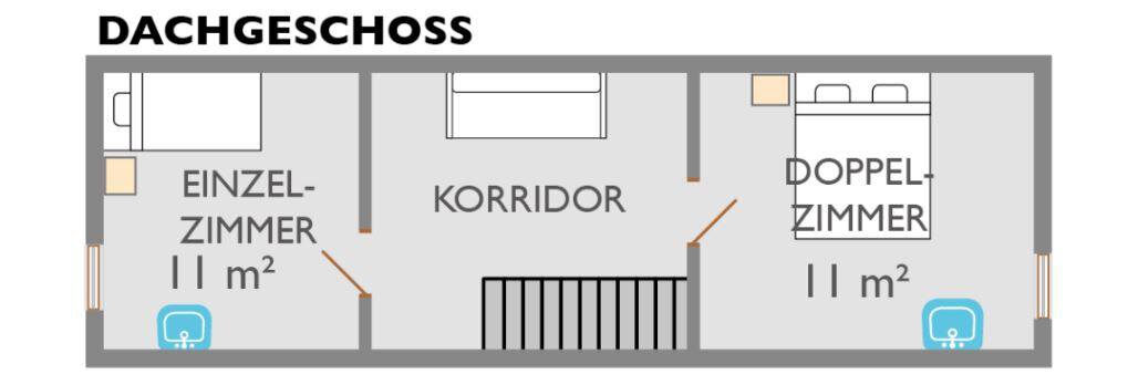 Skizze Dachgeschoss - Ferienhaus Volgger - Längenfeld