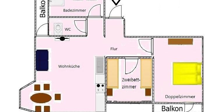 Grundriss Komfortfewo Almrausch - Haus Michael - Längenfeld