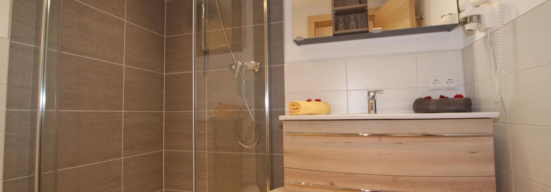 Badezimmer im Appartement - Haus Praxmarer - Längenfeld