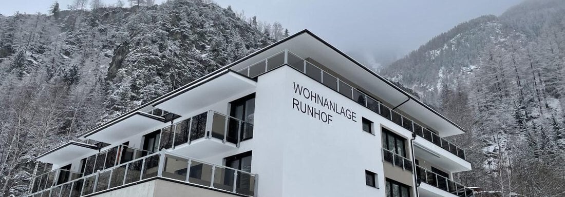 Front of the residential complex - winter - Mountain Space - Längenfeld