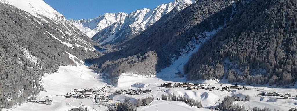 Ausblick im Winter - Bio-Berghof - Niederthai