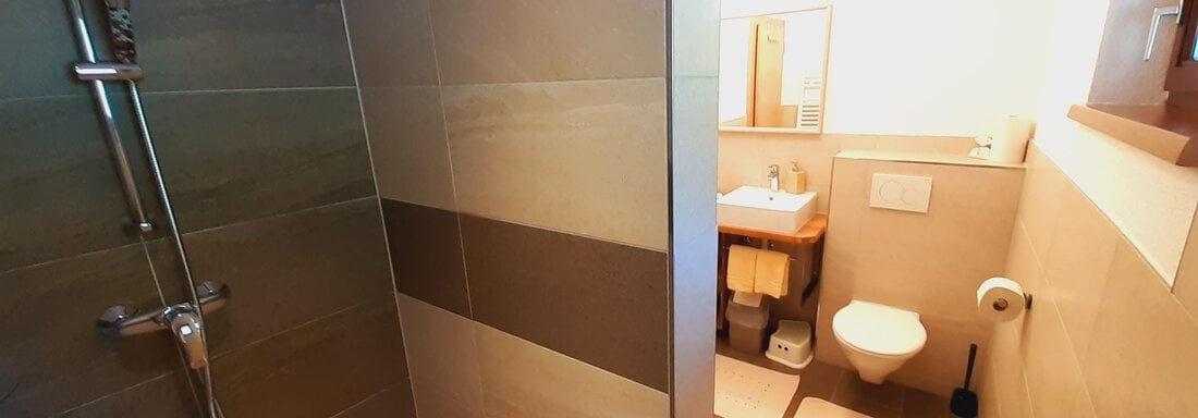 Badezimmer Ferienwohnung Maike - Bio & Reiterhof der Veitenhof - Niederthai