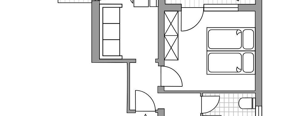 Grundriss - Joggls Gästehaus - Niederthai