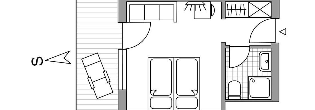 Grundriss - Joggls Gästehaus - Niederthai