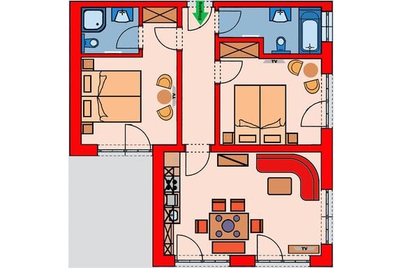 Grundriss - Appartement's Andy - Obergurgl 