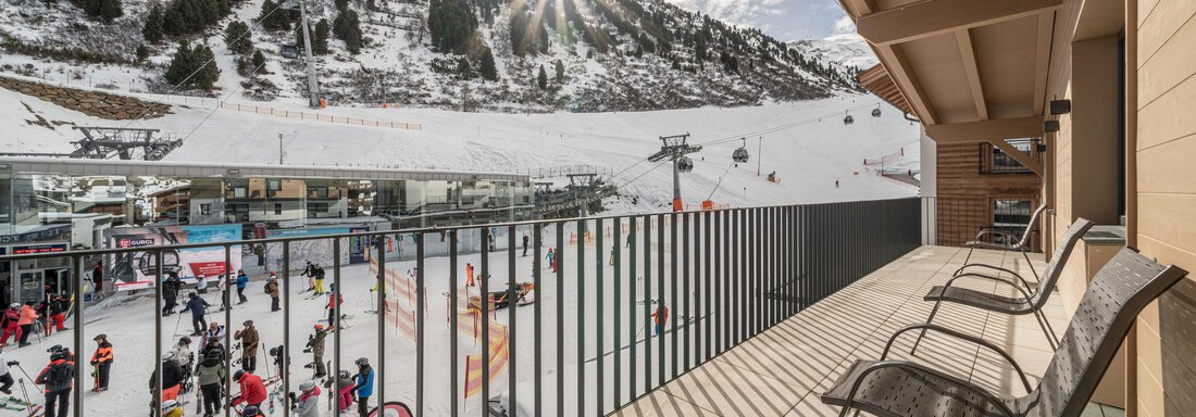 Terrasse mit Blick auf die Piste - Mein Gaisberg - Obergurgl 