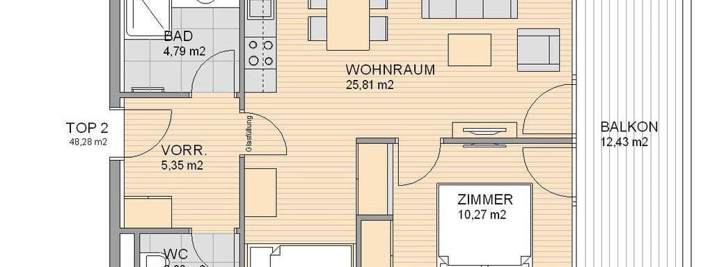 Grundriss Wetterkreuz - Apartment Waldesruh - Ochsengarten