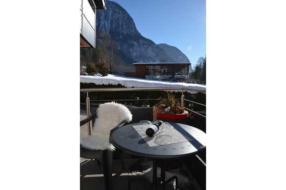 Kleine Terrasse mit Aussicht - Appartement Alpenglühn - Oetz