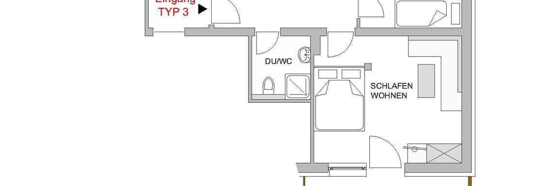 Typ 3 Wohnungsplan - Appartements Schmid Peter - Oetz