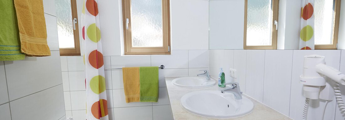 behindertengerechte Dusche m. Doppelwaschtisch - Chalet Pienz - Oetz