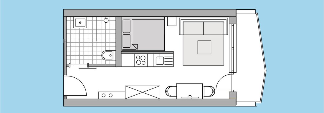 Grundriss 1-3 Pers - Herzblut Wohlfühl Appartements - Oetz