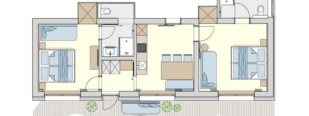 Grundriss Ferienwohnung - Oxy Holiday - Sautens