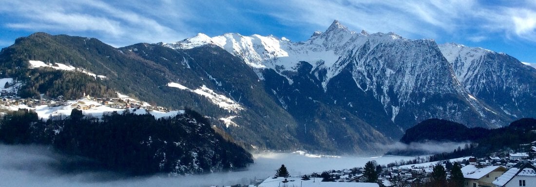 Blick vom Haus im Winter - Urlaub bei der Kräuterpädagogin - Sautens