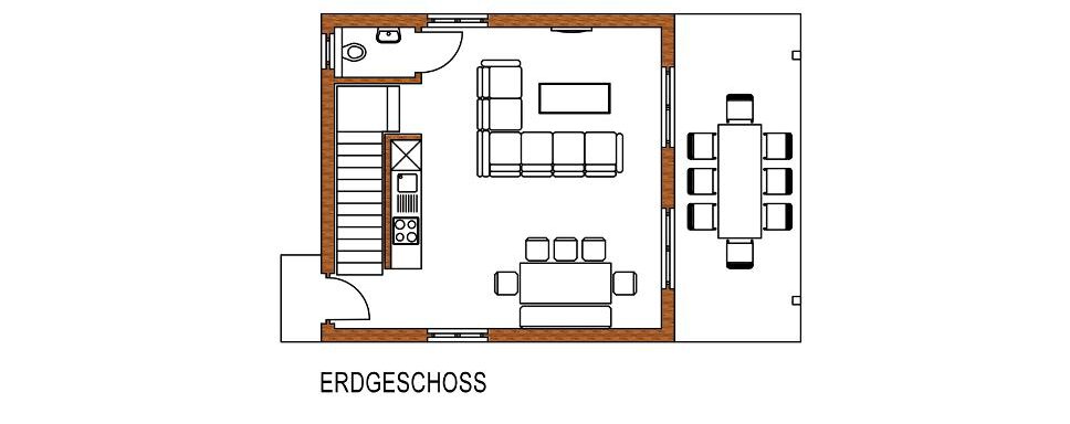 Skizze Untergeschoss - X-Alp Lodges - Sautens