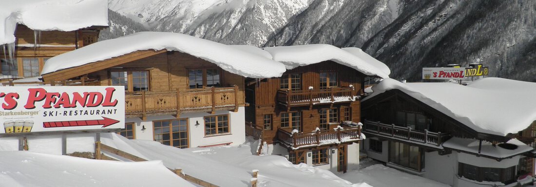 Skiabfahrt zu unserem Restaurant - Andis Almdorf - Sölden