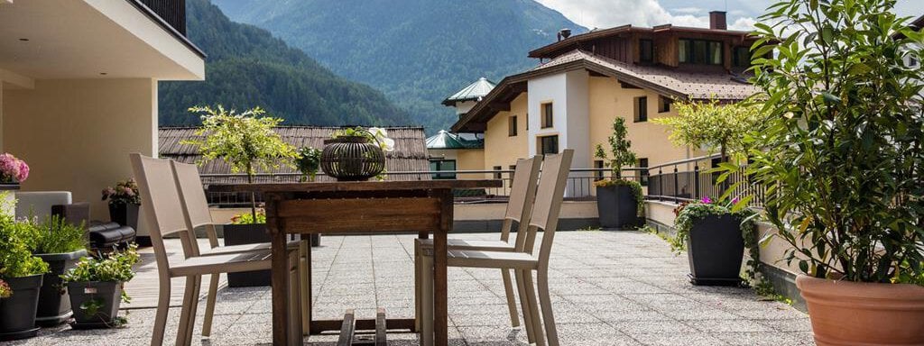 Terrasse mit herrlicher Aussicht - Apart Falkner - Sölden