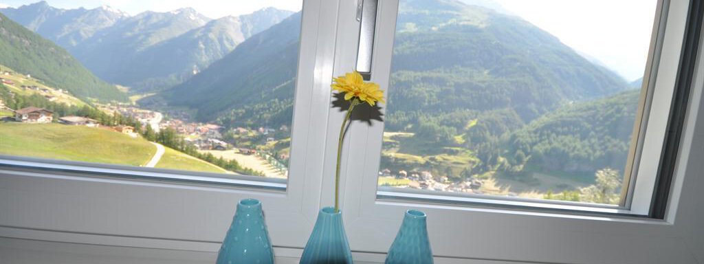 Ausblick auf Sölden - Appartement Harmonie - Sölden