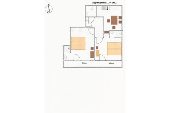 Plan Appartement 1 - Appartement Rauch - Sölden