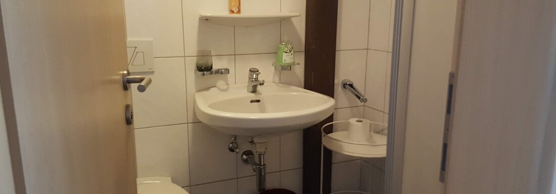 Badezimmer (Dusche/WC) - Appartementhaus Arnold Hermann - Sölden