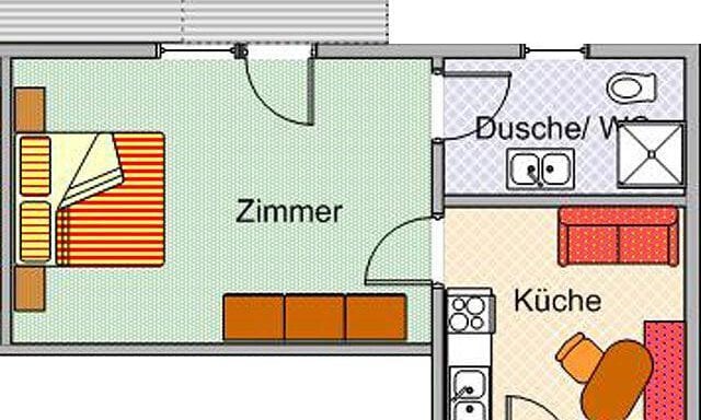 Grundriss App. 2 - 3 Pers. - Appt. Skorpion - Sölden