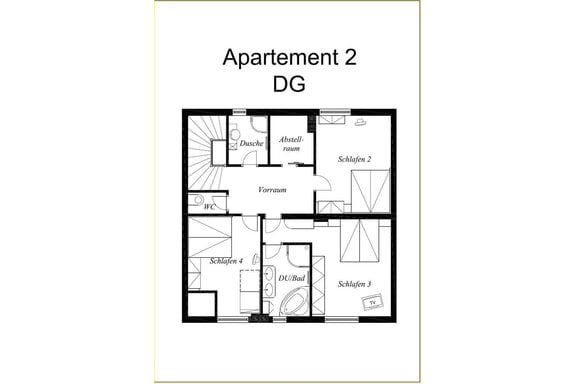 Grundriss Dachgeschoss - De Kupi's - Sölden