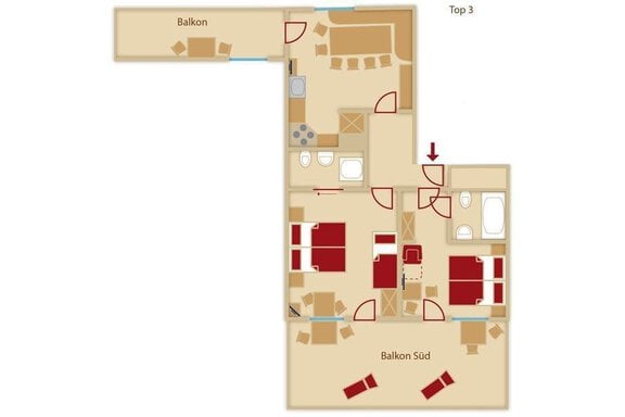 Top 3: Plan - Gästeheim Prantl - Sölden