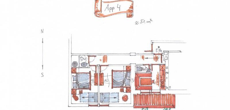 Appartement 4 - Skizze - Haus Albin - Sölden