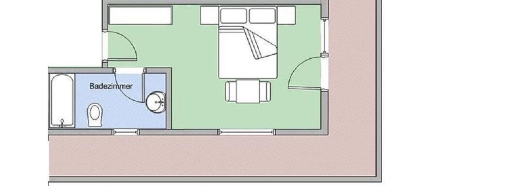 Grundriss Beispiel Doppelzimmer - Haus Montjola - Sölden