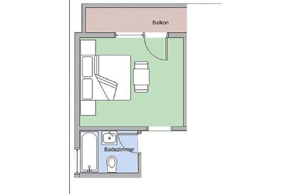 Grundriss Beispiel Doppelzimmer - Haus Montjola - Sölden