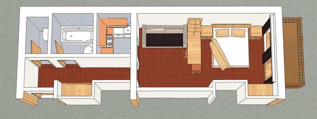 Appartement Schwalbennest Plan - Hotel Garni Hainbacherhof - Sölden