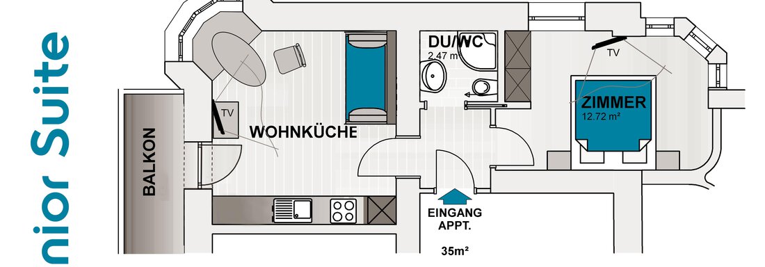 JuniorSuite_Grundriss - Lutonia Appartements Sölden - Sölden