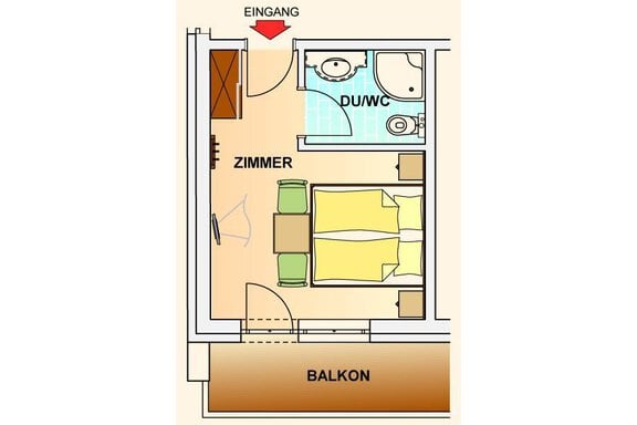 Grundriss Zimmer - rechenau living & relax - Sölden