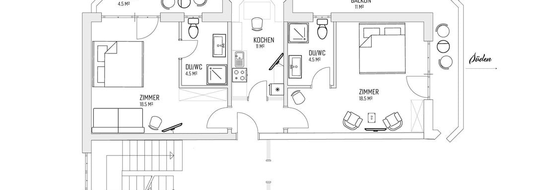 Sketch Medium Tatte - Tatte-Apartment - Sölden