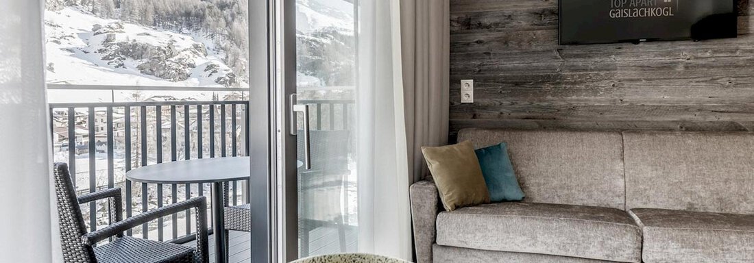 Wohnraum Luxury Penthouse für 6-7 Personen - Top Apart Gaislachkogl - Sölden