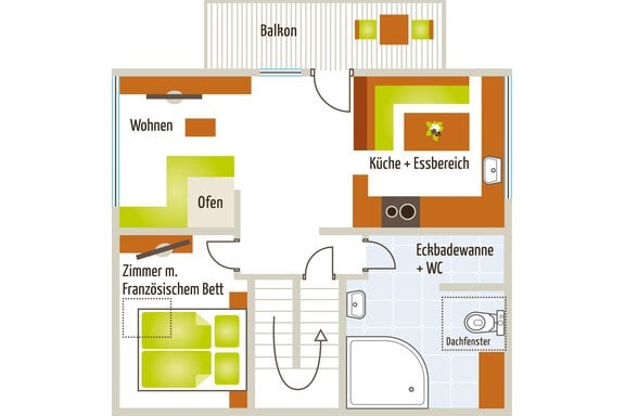 Ferienhaus Tirol - Grundriss 2. Stock - Ferienhaus Tirol im Ötztal - Umhausen