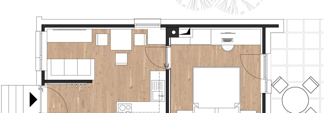 Grundriss FW Murmele - Ferienwohnung - Murmele - Umhausen