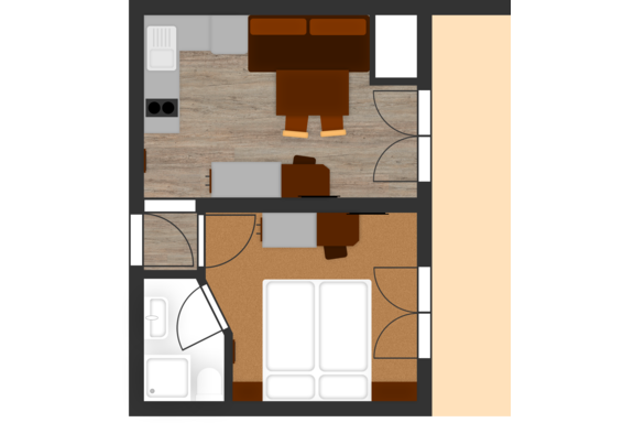 Raumplan Edelweiß - Senner Appartements - Umhausen