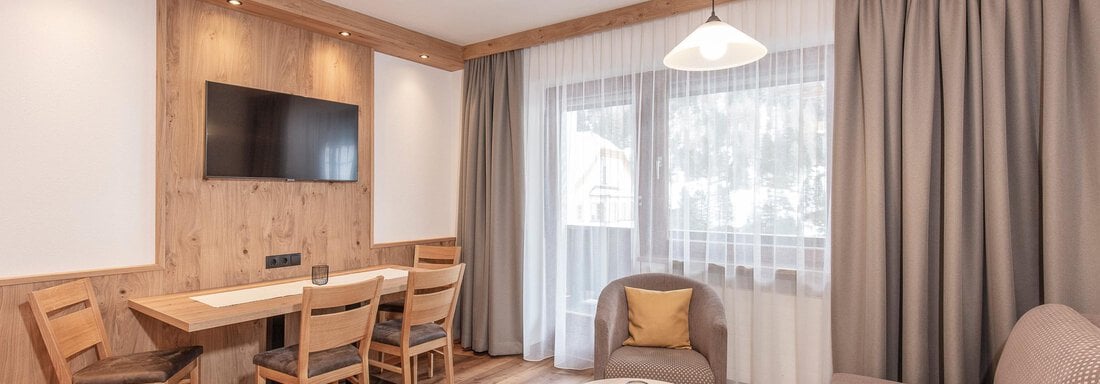 Wohnzimmer Comfort Plus Family - Typ III - Appartementhaus Zirmhof - Vent