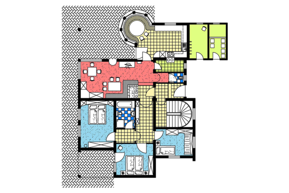 Wildrose_Grundriss - Landhaus Rosenhof - Zwieselstein